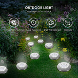 8PCS Solar Ground Light Outdoor Waterproof 8 LED Landscape Lighting Solar Light Cold Light Outdoor Ground Light