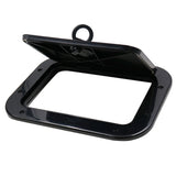 Marine Deck Plate Access Cover Pull Out Inspection Hatch w/ Latch for Boat Kayak Canoe, 14.96 x 11.02 inch / 380 x 280mm -Black