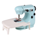 INNE Mini Sewing Machine Manual Portable Needlework Electric Household With Night Light Foot Pedal Table Two Thread Kit Simple
