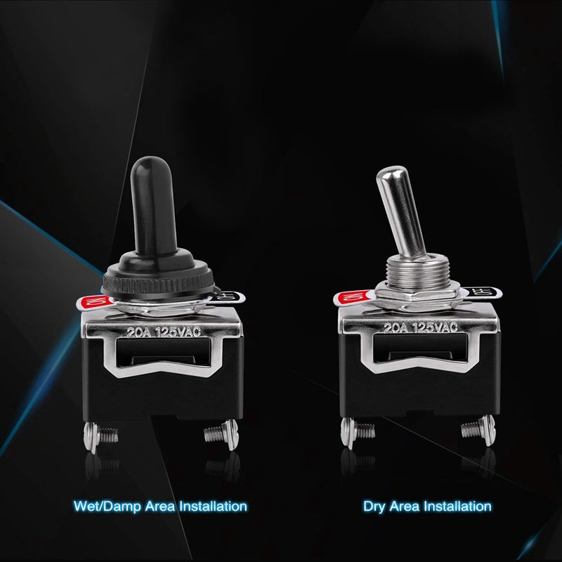 Heavy Duty Rocker Toggle Switch 15A 250V 20A 125V SPST 2 Pin ON/OFF Sw ...