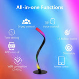 Tuya Smart S Shape Table Lamp Wifi Spiral Bedside Lamp Colorful Decoration Serpentine Night Light With Alexa Google Smart Life