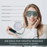 New Electric Heated Eye Mask Sleeping Mask Wireless Rechargeable Vibration Eye Massager Relieve Eye Strain Dark Circles Dry Eye
