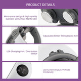 4-Zone Neck&amp; Back Massager 9 Levels TENS Pulse Cervical Relief Pain Device 42℃ Warm Compress Muscle Relaxation Four Heads Hammer