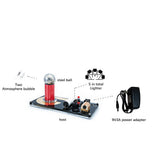 1Set Mini Tesla Coil Kit 20W Mini Music Tesla Coil Plasma Speaker Tesla Wireless Transmission DC 9V 3A DIY Experiment Model Kits