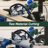Circular Saw 4.8 Amp 4-1/2 Inch 3500RPM Compact Electric Circular Saws with Laser Cutting Guide for Wood Tile&amp;Plastic Cuts