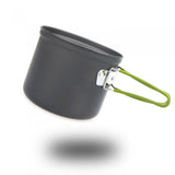 4pcs/Set Outdoor Folding Hiking Camping Backpacking Cooking Picnic Non-Stick Aluminum Cookware Set Pot Bowl