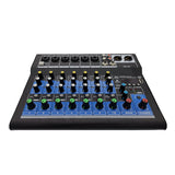 DX-4/DX-6 Professional Audio 4channels/6channels Mixer Bluetooth music Mixer with 48v Phantom Power for Home Karaoke USB Stage