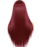 Chemical Fiber Wig Women's Middle Split Long Straight Hair Wigs Mechanism Rose Net Chemical Fiber Head Cover Wigs