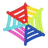 Large Spider Web Push Bubble Rainbow Rebirth Toy Sensory Squeeze Toy Fidget Toys Halloween Christmas Kids Gift Freeshipping
