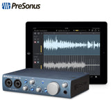 PreSonus AudioBox ITWO professional USB external audio interface with high-performance mic preamplifier for producers on the go