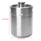 2L Stainless Steel Mini Portable Beer Bottle Barrels Beer Keg Screw Cap Beer Growler Homebrew Wine Pot Barware Party Accessories