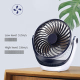 Desk Fan Small Table Fan With Strong Airflow Ultra Quiet Portable Fan Speed Adjustable Head 360Rotatable Mini Personal Fan For