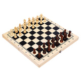 Magnetic Wooden Chess And Checkers Set Board Games For Kids And Adults For Travel Portable Folding Beginner Chess Set