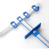 2023 Upgrade Drill Guide Punch Locator Installation Ruler Tool Hole Punch Jig Tool Center Drill Bit for Woodworking