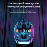 Car Bluetooth FM Transmitter Wireless V5.0 Handsfree Audio Receiver Auto MP3 Player Fast Charger Car Accessories