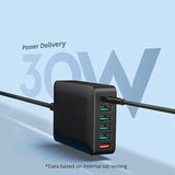 USB Charger 6 Port 20WPD USB Charging Station For Iphone 13/12/11 Pro Max XS Max XR X 8 7 Plus, Galaxy S21