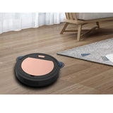 Smart Robot Vacuum Cleaner Strong Suction USB Charging Cleaning Hard Floor and Carpet Smart Sweeper Black