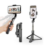 Handheld Gimbal Stabilizer Smartphone Bluetooth Selfie Stick Holder Adjustable Stand Mini Extendable Selfie Stick Tripod In Live