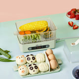 Electric Steamer Pot Steamer Cooker Egg Boiler  Home Breakfast Machine Double Layer Multifunction Timing Hot Pot Food Warmer