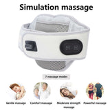 Carbon Fiber Heating Neck Massager Cervical Massage Belt Cervical Massager US Plug 100-240V