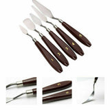 5Pcs/Set Stainless Steel Oil Painting Knives Artist Crafts Spatula Palette Knife Oil Painting Mixing Knife Scraper Art Tools
