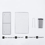 Outdoor Barbecue Grill for 3-5 People Stainless Steel Portable Barbecue Stove Thicken Picnic Barbecue Tools for Camping