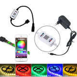 Waterproof LED Strip Lights, RGB 5050, Flexible Tape, DIY Led Strip Lights RGB Diode Tape DC 12V phone app bluetooth
