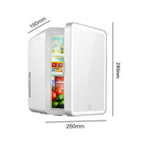 Mini Makeup Fridge Portable Cosmetic Refrigerator Compact Glass Panel Led Light Mirror Cooler Warmer Freezer Home Car Use 8L