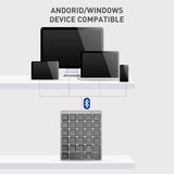 Bluetooth Numeric Keypad Protable Aluminium Alloy Wireless Keyboard Cover For Ipad Android Windows phone Mackbook Tablet