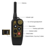 500Yards Dog training collar Rechargeable IP67 Electric Shock Vibration beep and LED with Blind Operation for dogs accessories