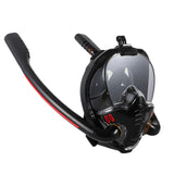 Professional Snorkeling Mask Double Tube Silicone Full Dry Diving Mask Swimming Mask Diving Self Contained Underwater Breathing