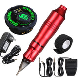 Complete Rotary Tattoo Machine Pen Set Tattoo Kit LCD Power Pedal Permanent Makeup Machine Assortment RU Fast Shipping