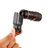 2022.12X Mobile Phone Lens Monocular Telescope Long Focus Lenses 0.45X Wide Angle macro Fisheye Lens For Digital Camera Mobile