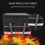 Fireproof Document Bag Fireproof Waterproof Storage Box with Lock Suitable Folder Magazine Files Book Portable Office Safe Box