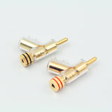 4Pcs Speaker Cable Plug Gold Plated Rhodium Plated Banana Plug HiFi Audio Line Connector