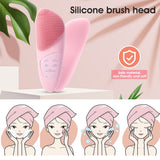 Electric Face Cleaner Brush Skincare Pores Clean Lifting Anti Aging 2 in 1 Vibration Hot Compress for Eyes Face Massagers Device