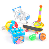 Bird Toy Parrot Toy Set Parrot Scooter Training Toy Hollow Rolling Bell Ball Bird Toy Parakeet Cockatiel Parrot Chew Fun Toy 7pc