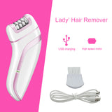 New Electric Epilator USB Cordless Rechargeable Women Shaver Facial Hair Removal  Bikini Trimmer Can Be Used All Over The Body