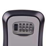 Key Lock Box Wall Mounted Aluminum Alloy Key Safe 4-digit Password Storage Box Weatherproof  Outdoor