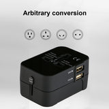 Universal Worldwide Phone Charger All In One International Plug Adapter 2 USB Port Travel AC Power Charger Adapter AU US UK EU