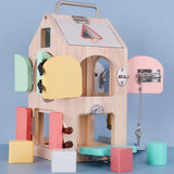 Toddler Montessori Activity Board Wooden Unlock Educational Toys Children's Concentration Training Multifunction Teaching Aids