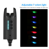 Lixada Wireless Digital Fishing Alarm Set Fishing Bite Sound Alert Kit Color LED Alarm Indicator with Portable Case Pesca Tool
