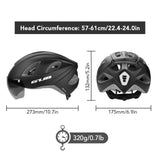 GUB Breathable Cycling Helmet with Rear Light Magnetic Goggles Women Men Lightweight Safety Helmet Racing Bike Helmet