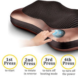 NEW Relaxation Massage Pillow Vibrator Electric Shoulder Back Heating Kneading Infrared therapy pillow shiatsu Neck Massager