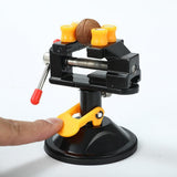 Miniature Bench Vise Premium Stable Clamping Wide Application Technical Workbench Vise Rotary Hand Drill Suction Cup Fixed Frame