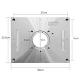 Multifunctional Aluminum Alloy Router Table Insert Plate Trimmer Workbench Engraving Machine Tool Woodworking Bench