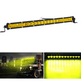 1pc 10 Inch 78W Work Light Ultra-Slim 26LED Super Bright Lamp Bar Yellow Combo Spot Beam Waterproof Bar For ATV Car