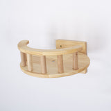 Pet Furniture Wooden Climbing Frame Cat Wall Steps Cat Tree Tower Wall Hanging Kitten Toy House Climbing Frame with Guardrail