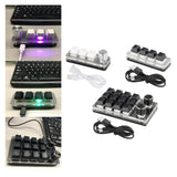 Mini Mechanical Gaming Keypad, USB Wired RGB Backlit Macro Programmable Keys Hot Swap Portable Standard Keyboard for Windows