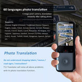 T11 Real-time Language Translator Smart Voice Translator Portable Multi-language Instant Photo Translation for Business Travel
